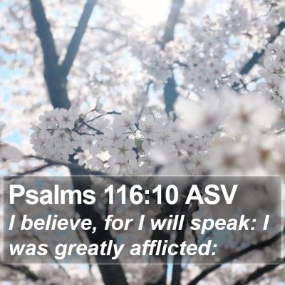 Psalms 116:10 ASV Bible Verse Image