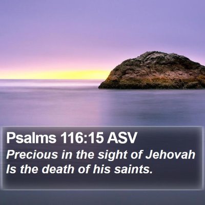 Psalms 116:15 ASV Bible Verse Image