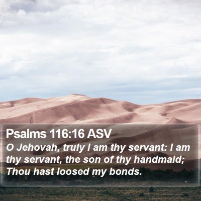 Psalms 116:16 ASV Bible Verse Image