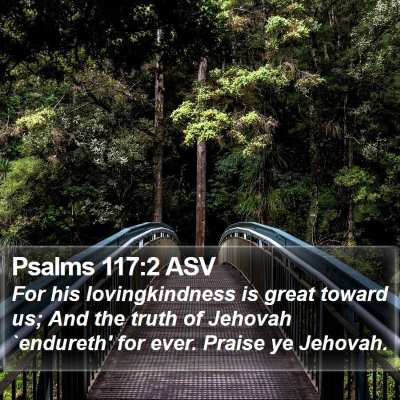 Psalms 117:2 ASV Bible Verse Image