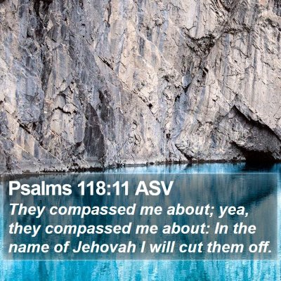 Psalms 118:11 ASV Bible Verse Image