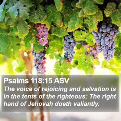 Psalms 118:15 ASV Bible Verse Image