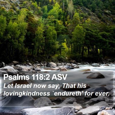 Psalms 118:2 ASV Bible Verse Image