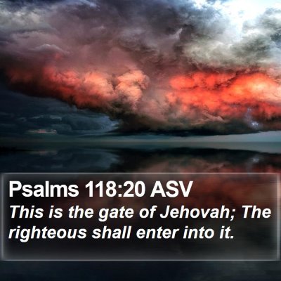 Psalms 118:20 ASV Bible Verse Image