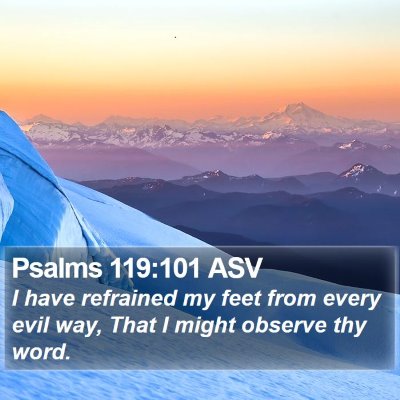 Psalms 119:101 ASV Bible Verse Image