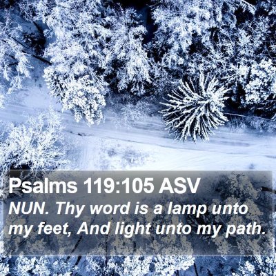 Psalms 119:105 ASV Bible Verse Image