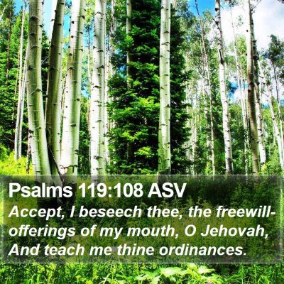 Psalms 119:108 ASV Bible Verse Image