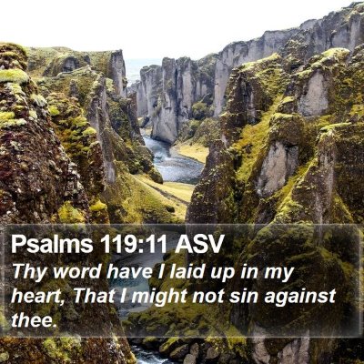 Psalms 119:11 ASV Bible Verse Image