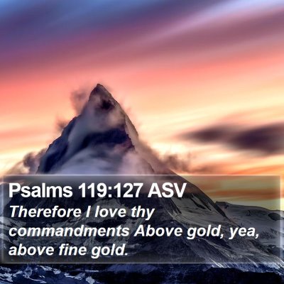 Psalms 119:127 ASV Bible Verse Image