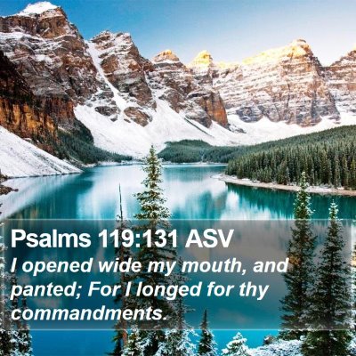 Psalms 119:131 ASV Bible Verse Image