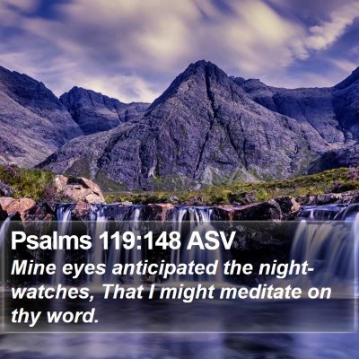 Psalms 119:148 ASV Bible Verse Image