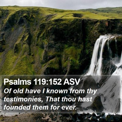 Psalms 119:152 ASV Bible Verse Image