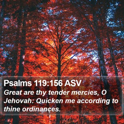 Psalms 119:156 ASV Bible Verse Image