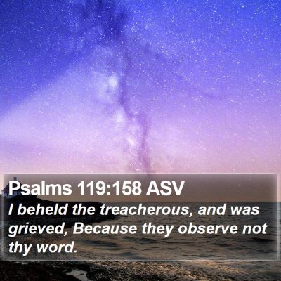 Psalms 119:158 ASV Bible Verse Image