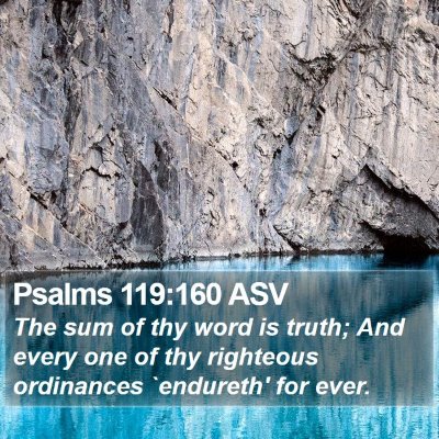 Psalms 119:160 ASV Bible Verse Image