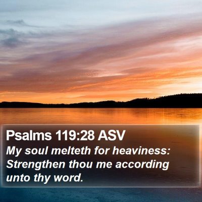Psalms 119:28 ASV Bible Verse Image