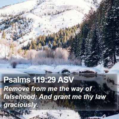 Psalms 119:29 ASV Bible Verse Image
