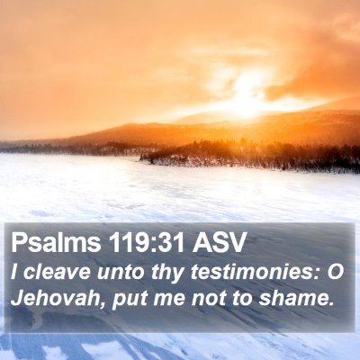 Psalms 119:31 ASV Bible Verse Image