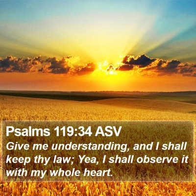 Psalms 119:34 ASV Bible Verse Image