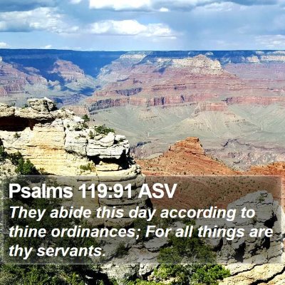 Psalms 119:91 ASV Bible Verse Image