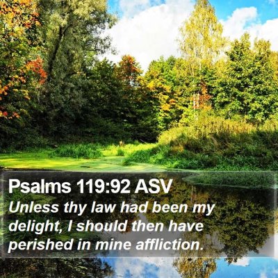 Psalms 119:92 ASV Bible Verse Image