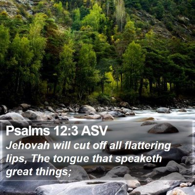 Psalms 12:3 ASV Bible Verse Image