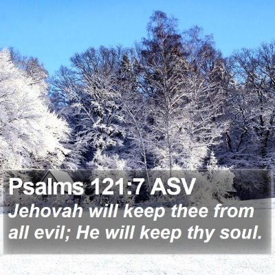 Psalms 121:7 ASV Bible Verse Image