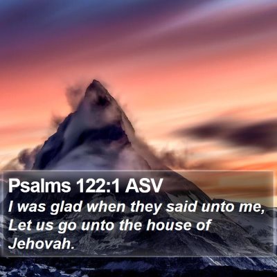 Psalms 122:1 ASV Bible Verse Image
