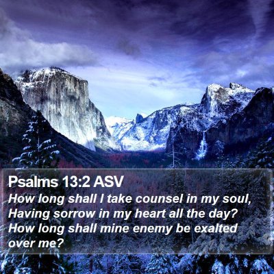 Psalms 13:2 ASV Bible Verse Image