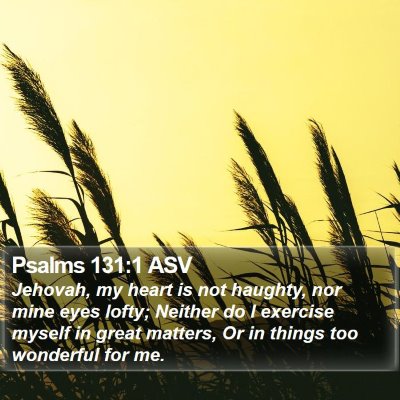 Psalms 131:1 ASV Bible Verse Image