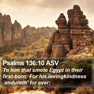 Psalms 136:10 ASV Bible Verse Image