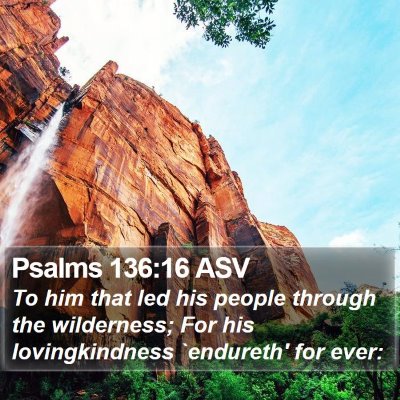Psalms 136:16 ASV Bible Verse Image