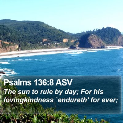 Psalms 136:8 ASV Bible Verse Image