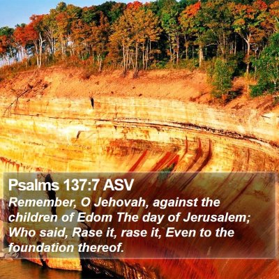 Psalms 137:7 ASV Bible Verse Image