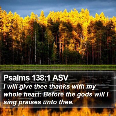 Psalms 138:1 ASV Bible Verse Image