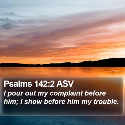 Psalms 142:2 ASV Bible Verse Image