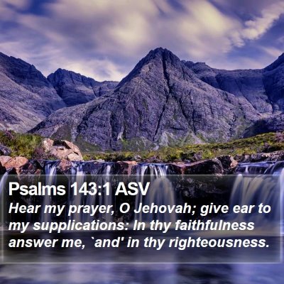 Psalms 143:1 ASV Bible Verse Image