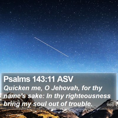Psalms 143:11 ASV Bible Verse Image