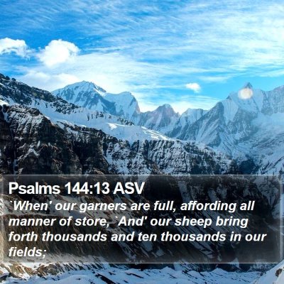 Psalms 144:13 ASV Bible Verse Image