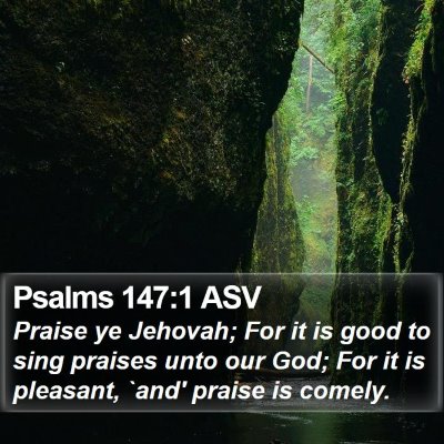 Psalms 147:1 ASV Bible Verse Image