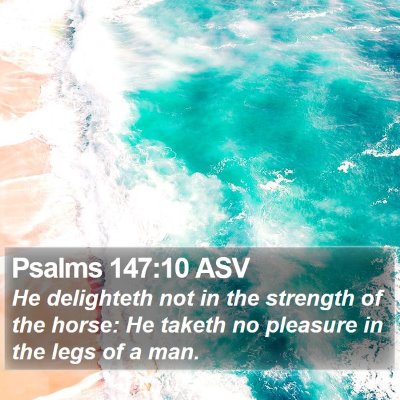 Psalms 147:10 ASV Bible Verse Image