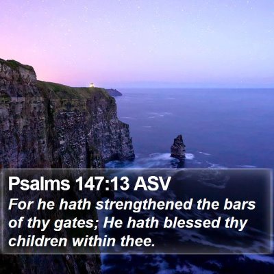Psalms 147:13 ASV Bible Verse Image