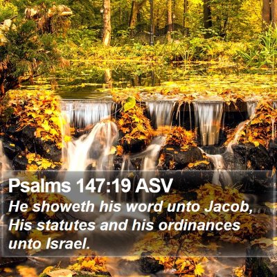 Psalms 147:19 ASV Bible Verse Image