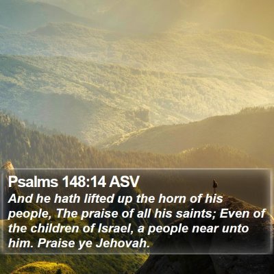 Psalms 148:14 ASV Bible Verse Image