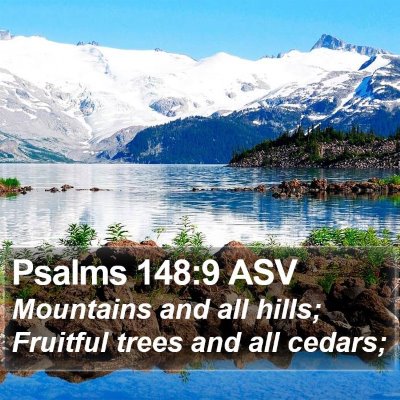 Psalms 148:9 ASV Bible Verse Image