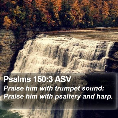 Psalms 150:3 ASV Bible Verse Image