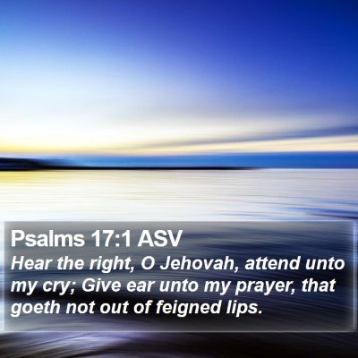 Psalms 17:1 ASV Bible Verse Image