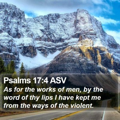Psalms 17:4 ASV Bible Verse Image