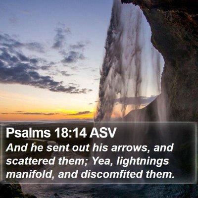 Psalms 18:14 ASV Bible Verse Image