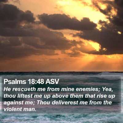Psalms 18:48 ASV Bible Verse Image